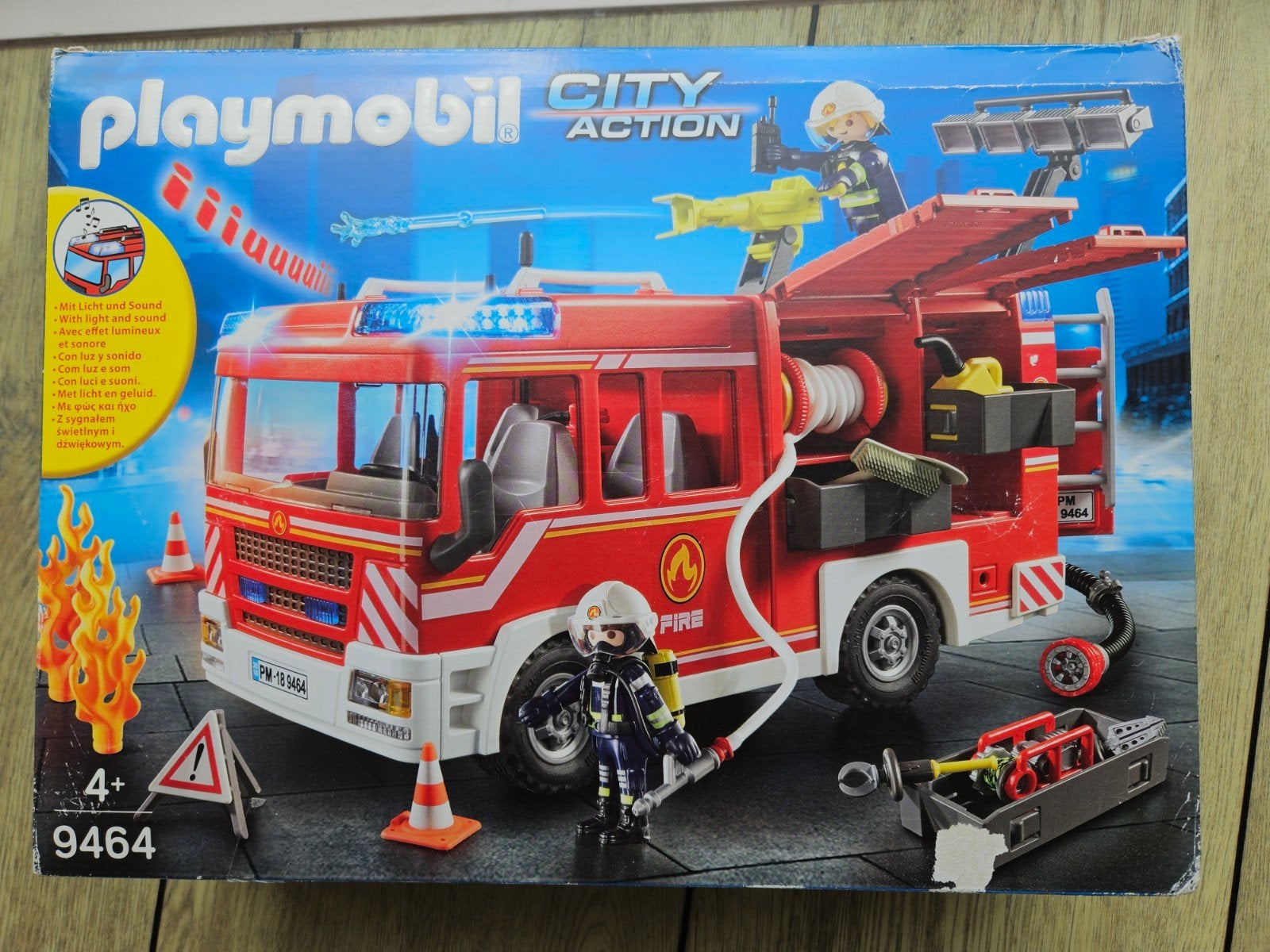 Playmobil Brandweerwagen 9464 met accessoires, Ophalen of Verzenden, Gebruikt