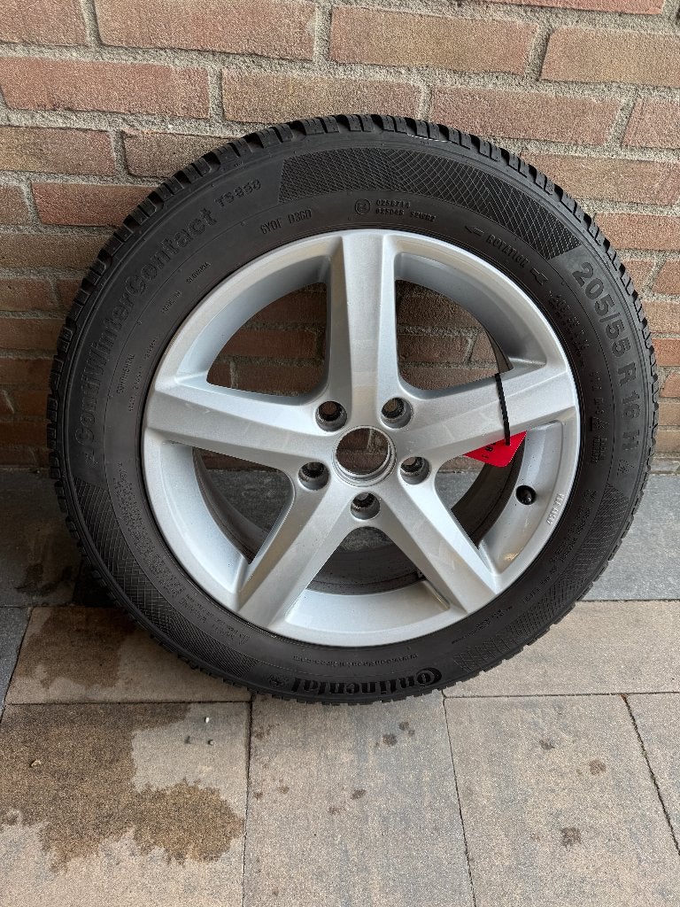 Winterbanden met velgen 205/55/R16 voor Audi enz., Auto-onderdelen, Ophalen, Gebruikt, 16 inch, Banden en Velgen