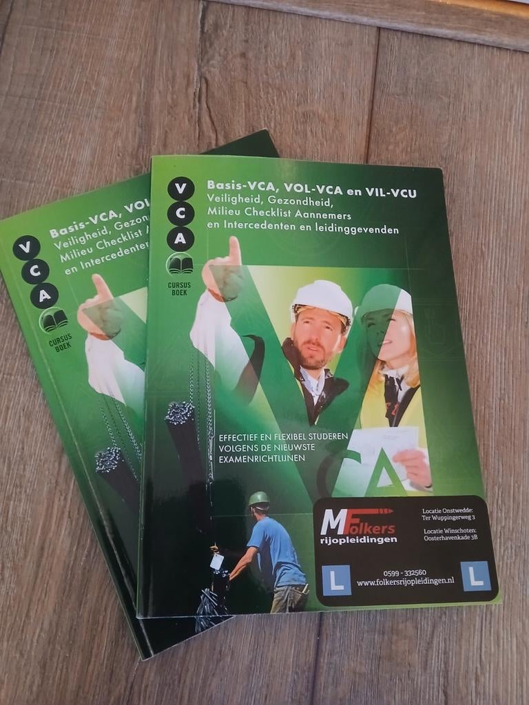 VCA Leerboek Basis en Vol - Veiligheid, Gezondheid, Milieu, Boeken, Studieboeken en Cursussen, Ophalen of Verzenden, Zo goed als nieuw