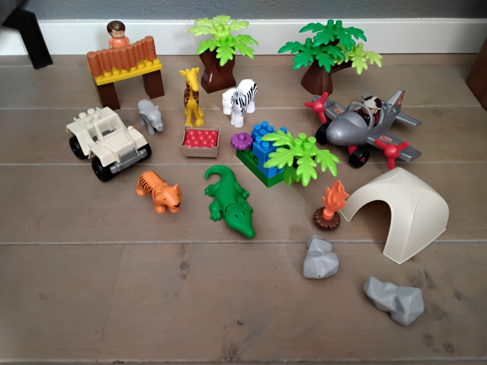 Abrick Ecoiffier Safari Speelset met Dieren en Voertuigen, Ophalen of Verzenden, Zo goed als nieuw, Abrick