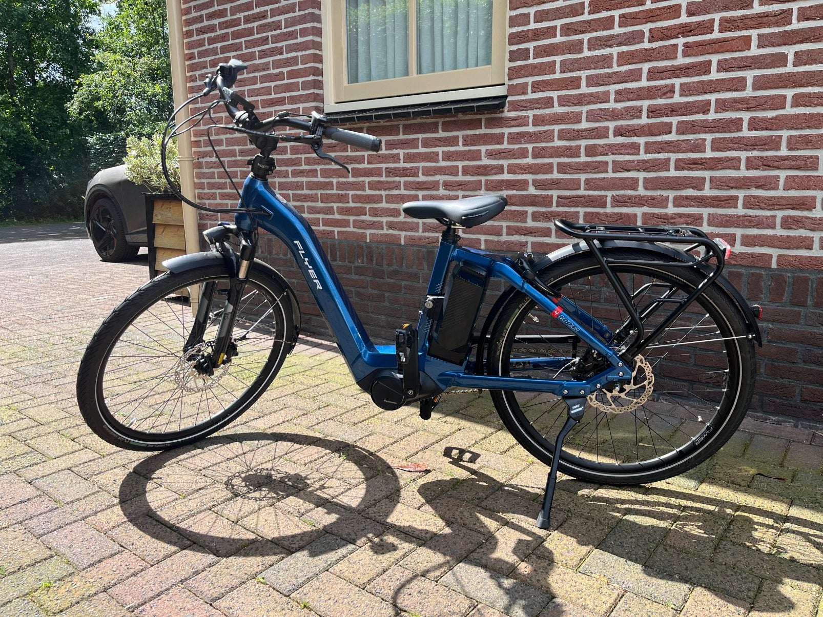 Flyer Gotour4 5.0 Blauw framemaat 41 ZGAN 170km!, Zo goed als nieuw, Minder dan 47 cm, 50 km per accu of meer, Ophalen