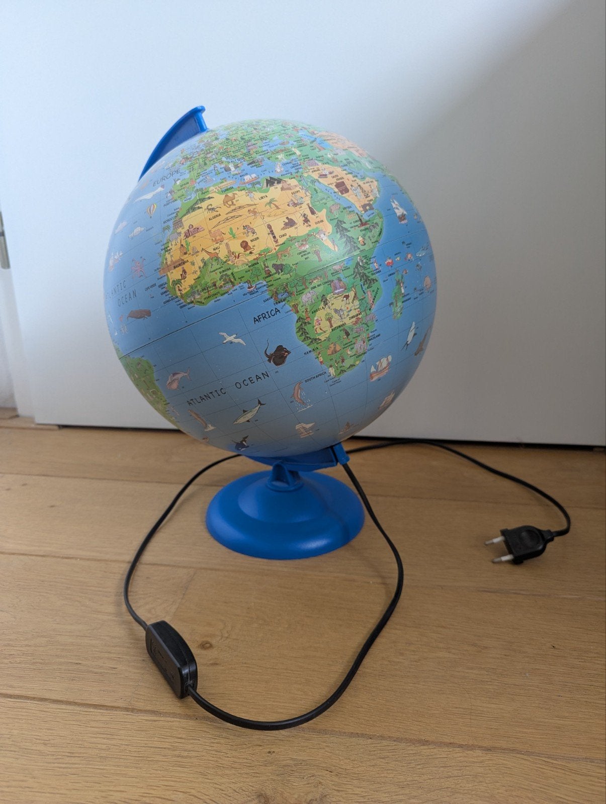 Verlichte Kinderwereldbol - Educatief en Decoratief, Ophalen, Gebruikt, Kunststof, Verlicht