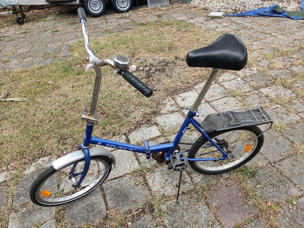 Limit vouwfiets 20 inch blauw – compacte opvouwbare fiets, Terugtraprem, Gebruikt, Ophalen, Overige merken