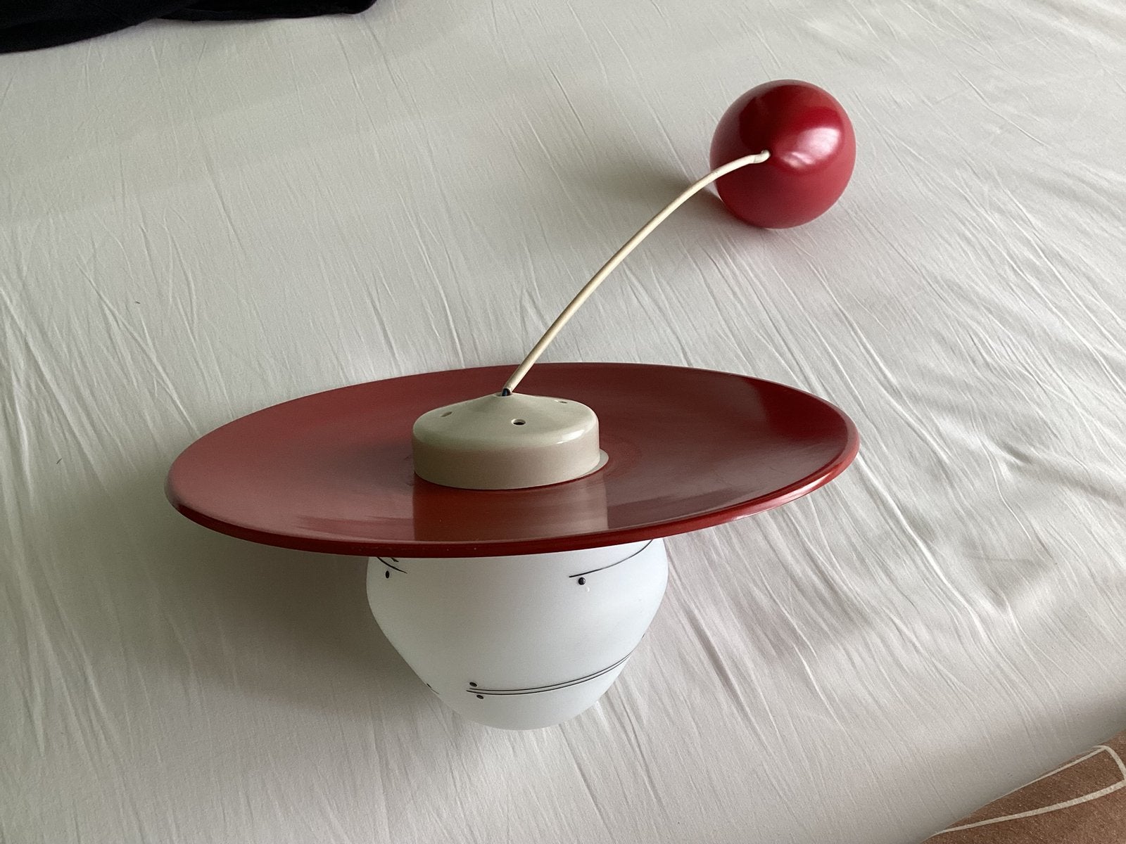 Hanglamp jaren 50-60 Louis Kalff ?, Huis en Inrichting, Ophalen of Verzenden, Zo goed als nieuw
