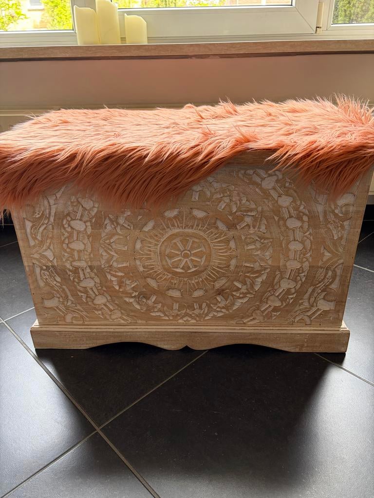 Nieuw Opbergbankje/Kist van Mango Hout, 50 tot 100 cm, 50 tot 75 cm, Nieuw, Ophalen of Verzenden
