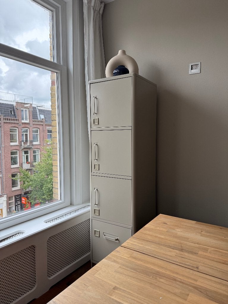 IKEA IDÅSEN Hoge kast met lade en deuren - Beige, Ophalen, Zo goed als nieuw, Scandinavisch / Modern