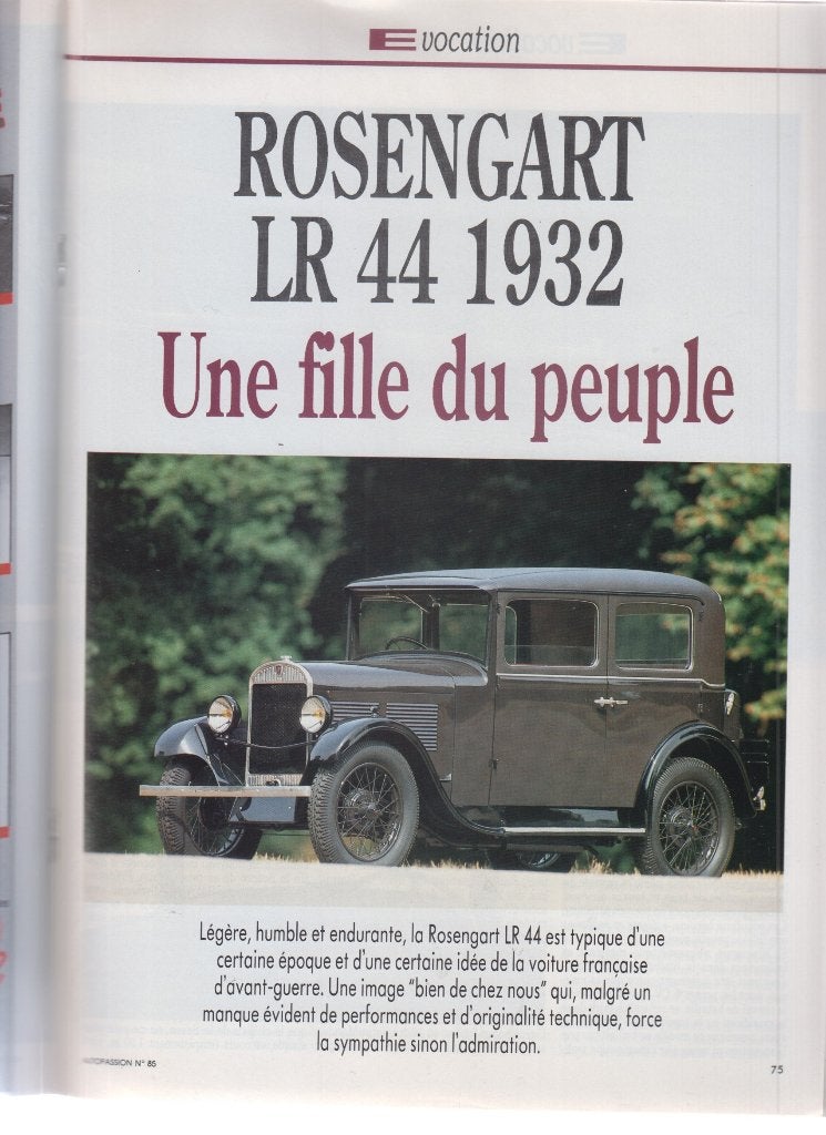 Automobile 1932 Rosengart LR 44 Classic car, Verzenden, Gelezen, Overige merken