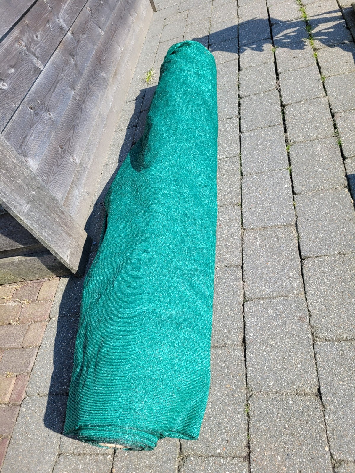 Groen schaduwdoek / winddoek, Ophalen, Kunststof, Gebruikt, 200 cm of meer