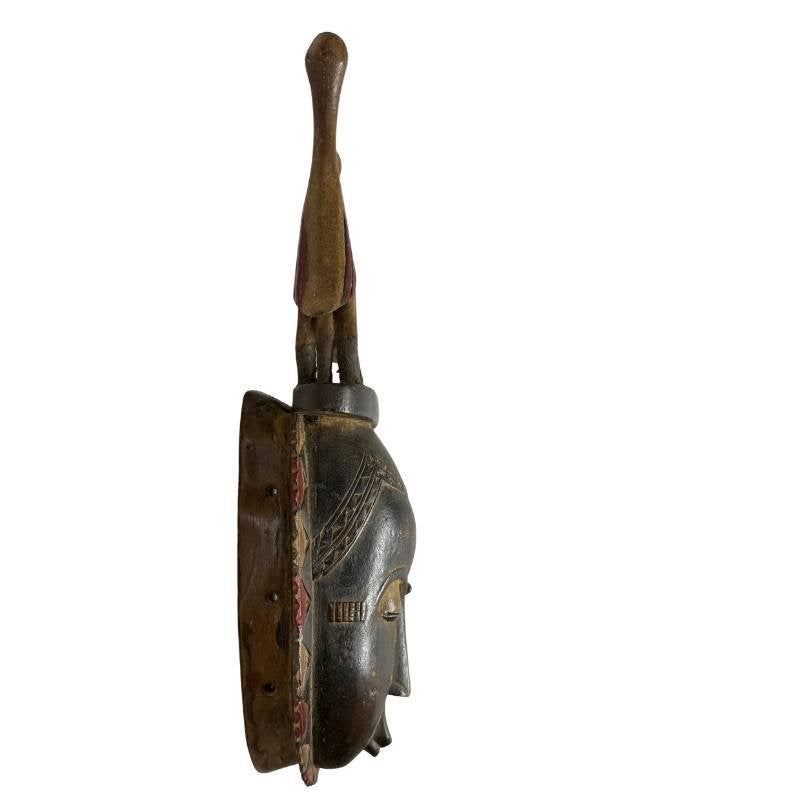 Masker – hout – Baule – Ivoorkust – 51 cm, Antiek en Kunst, Hout, Afrika, Masker, Ophalen of Verzenden