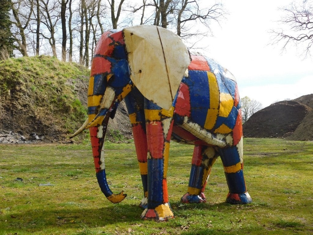 XXL Handgemaakte Olifant – Metaal – ca. 230 cm, Ophalen of Verzenden