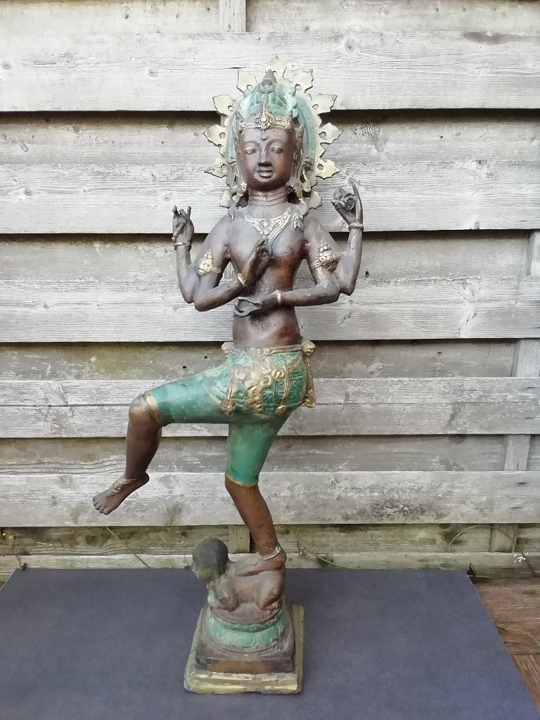 Bronzen beeld van Shiva Nataraja / India / Azië / 60 cm, Ophalen of Verzenden, Brons