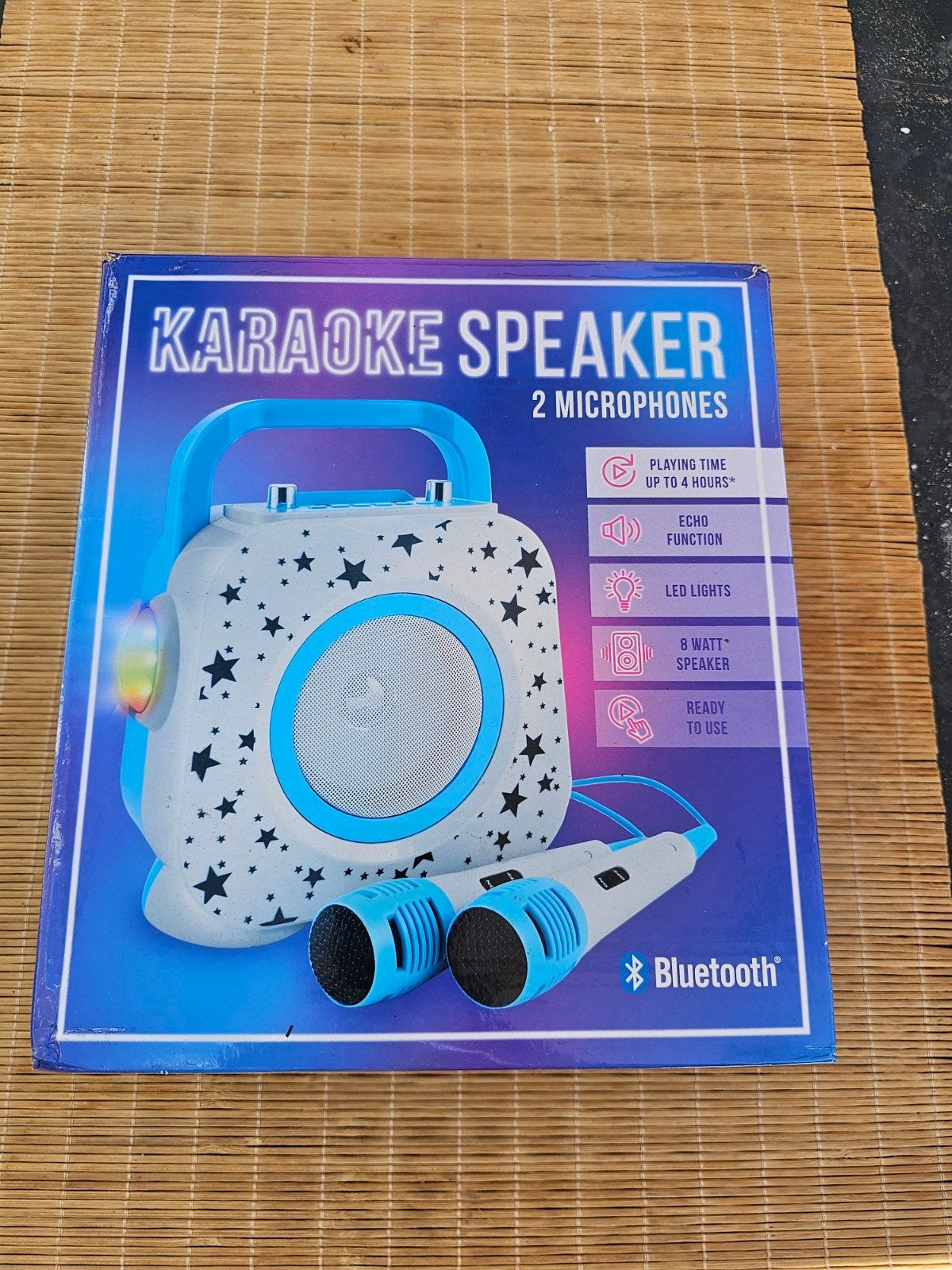 Karaoke Speaker met 2 Microfoons - Bluetooth & LED Licht, Ophalen of Verzenden, Nieuw, Complete set