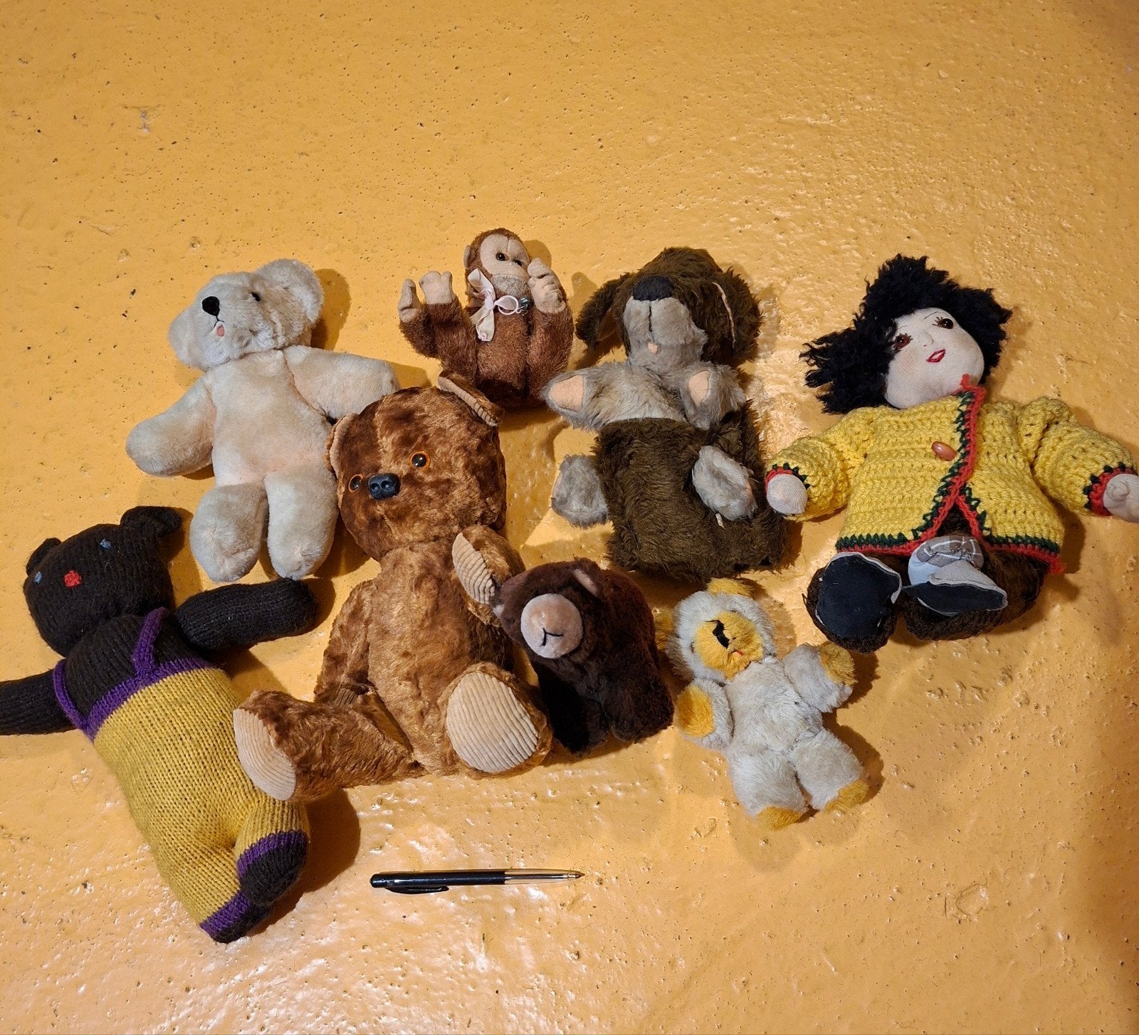 Oude popjes, beren en meer, Verzamelen, Ophalen of Verzenden, Gebruikt, Stoffen beer, Overige merken