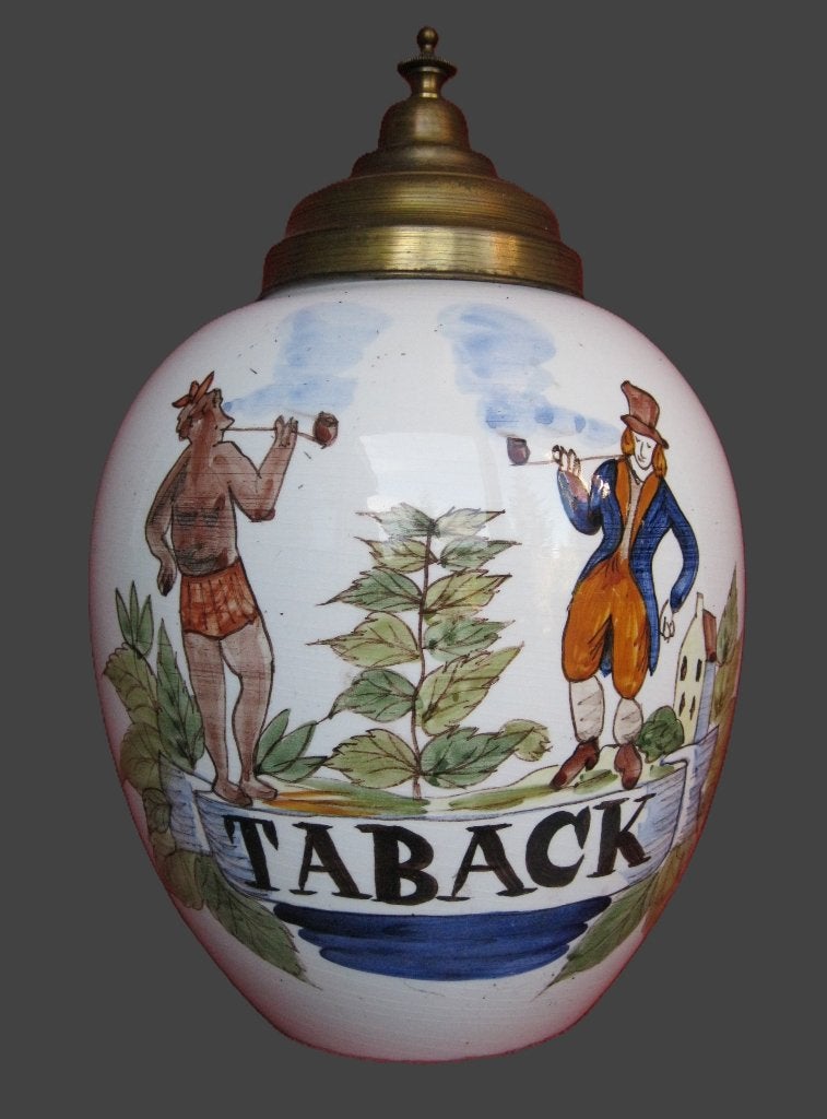 Grabbelpot voor tabak TABACK aardewerk tabakspot., Antiek en Kunst, Antiek | Keramiek en Aardewerk, Ophalen