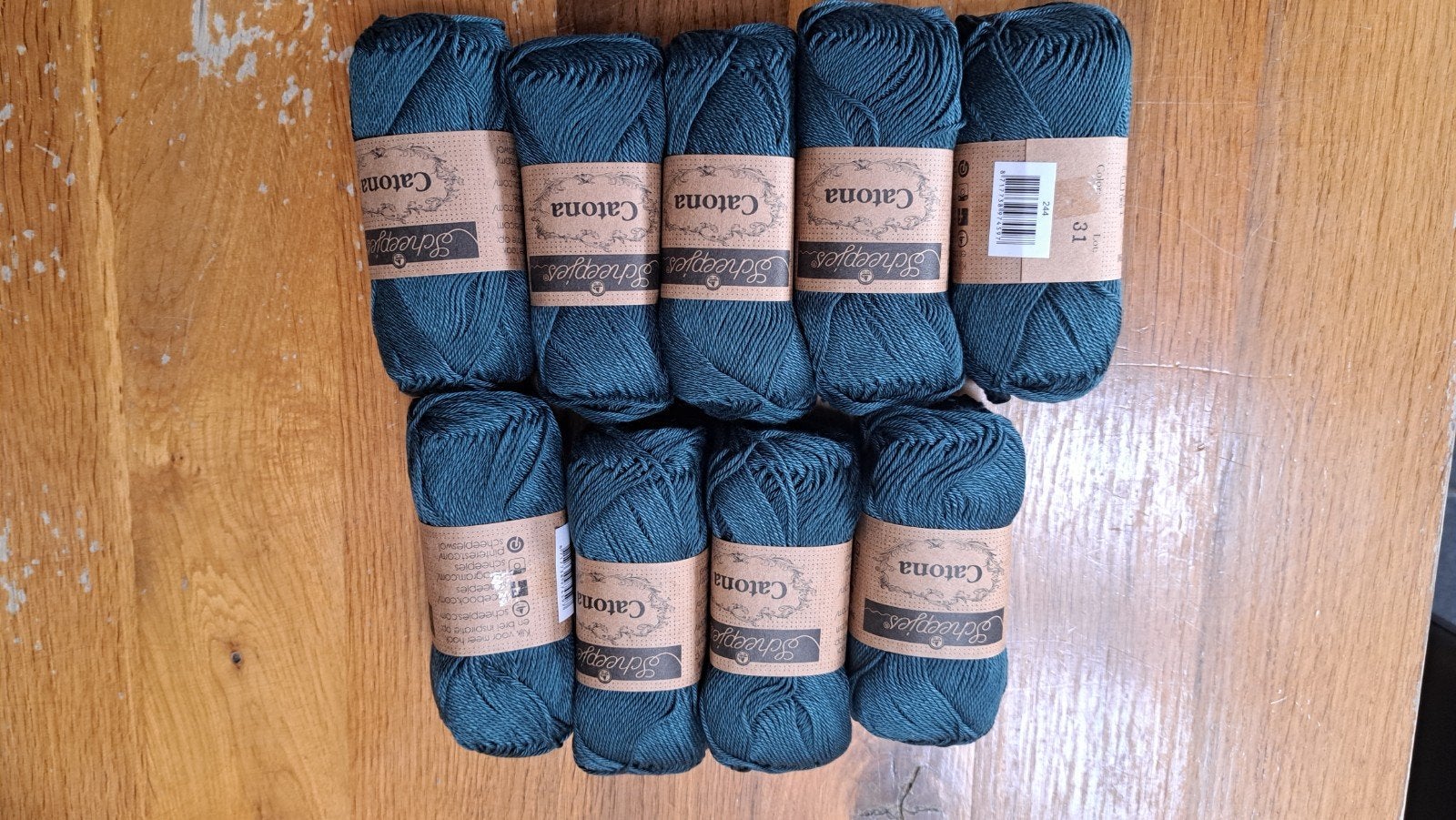 9 bollen Scheepjes Catona garen kleur 244 (nieuw), Breien of Haken, Nieuw, Ophalen of Verzenden, Scheepjes