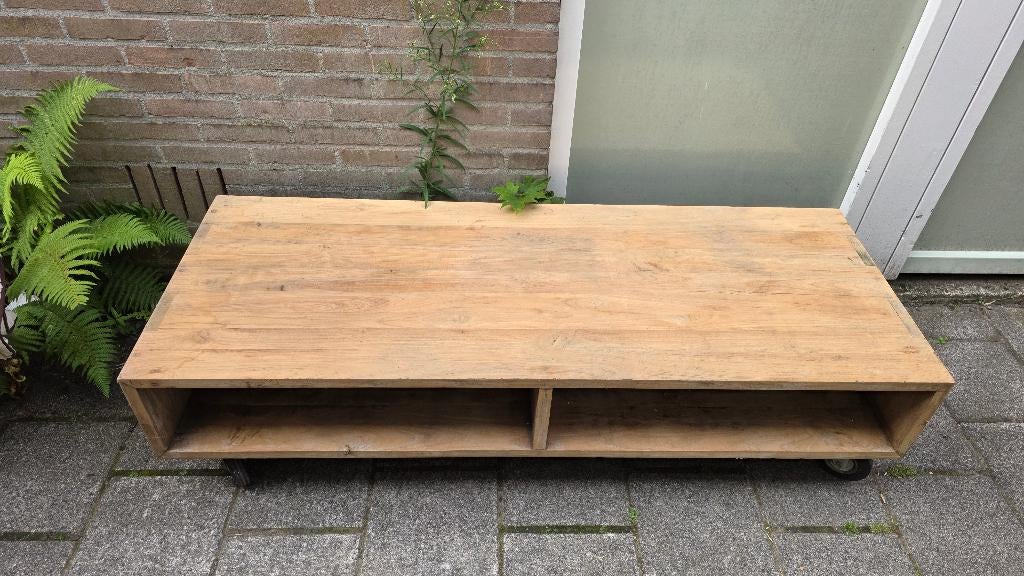 tuintafel / salontafel (hardhout), Ophalen, Gebruikt, Hout