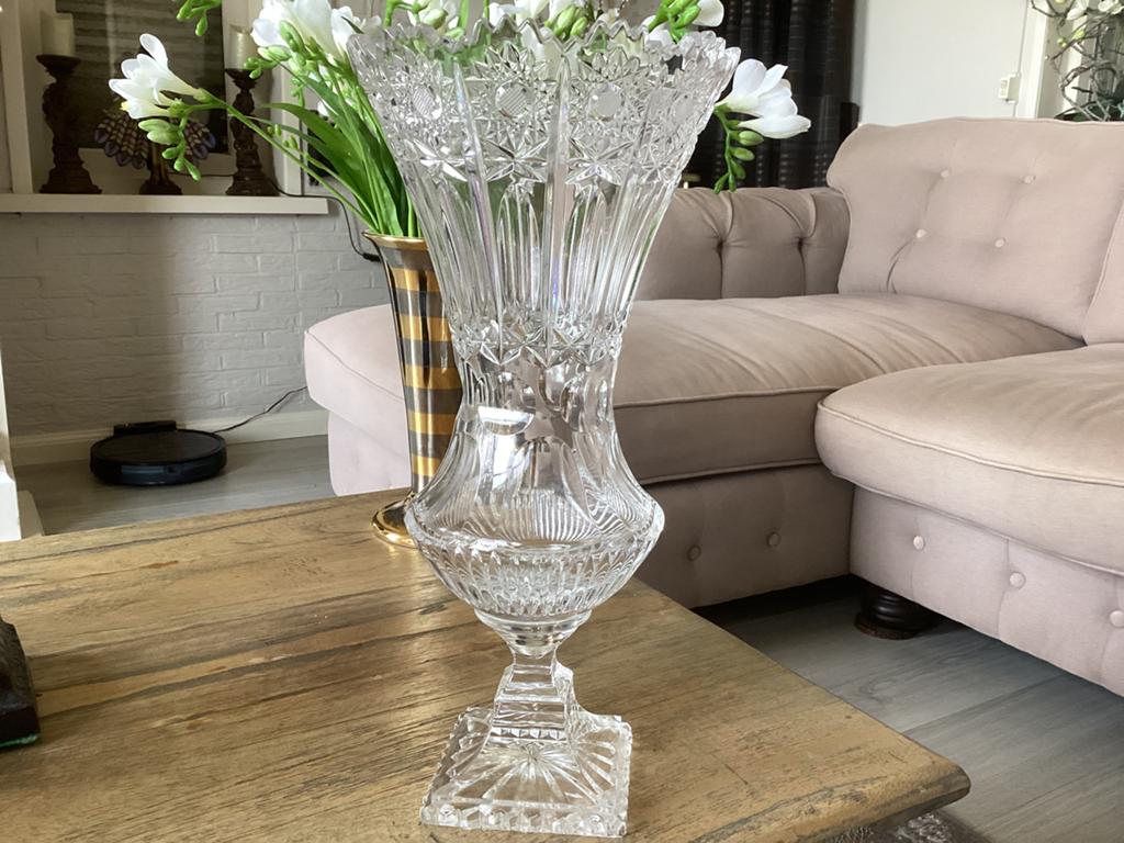 Grote kristallen vaas, Antiek en Kunst, Antiek | Glas en Kristal, Ophalen