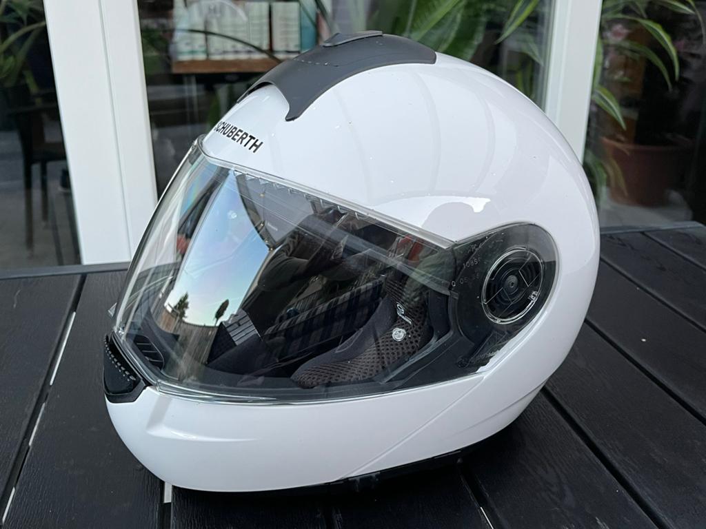 Schuberth C3 Basic Systeemhelm Wit, Motoren, Kleding | Motorhelmen, Systeemhelm, Heren, XL, Ophalen of Verzenden