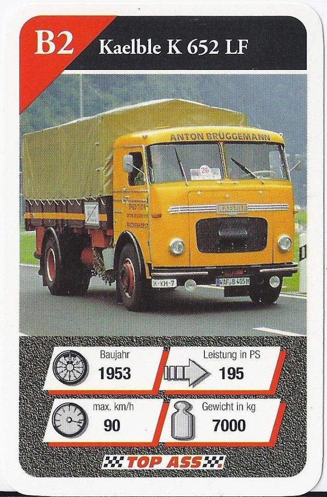 Kw2920 autokaartje kaelble k 652 lf, Ophalen of Verzenden, Zo goed als nieuw, Auto's