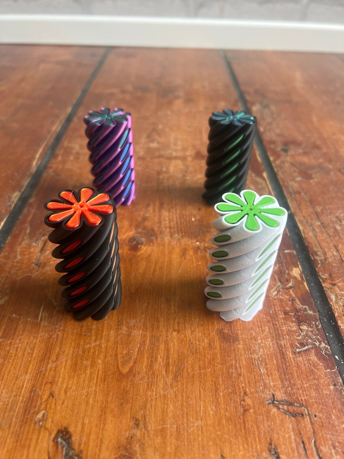 Set van 4 kleurrijke 3D-geprinte fidget toys, Ophalen of Verzenden, Zo goed als nieuw