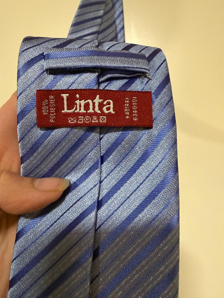 Linta stropdas met patroon - Blauw, Verzenden, Zo goed als nieuw, Blauw, Met patroon