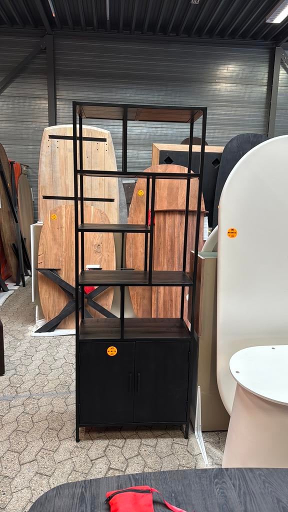 Vakkenkast zwart 210x75x36, Ophalen, Nieuw