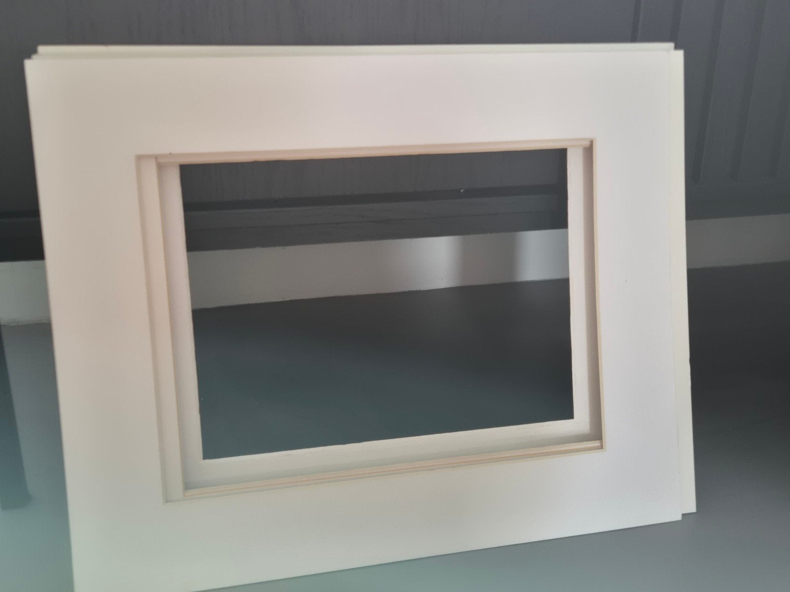 10x Passe-partout wit / creme, Ophalen, Met passe-partout, Zo goed als nieuw, Fotolijst