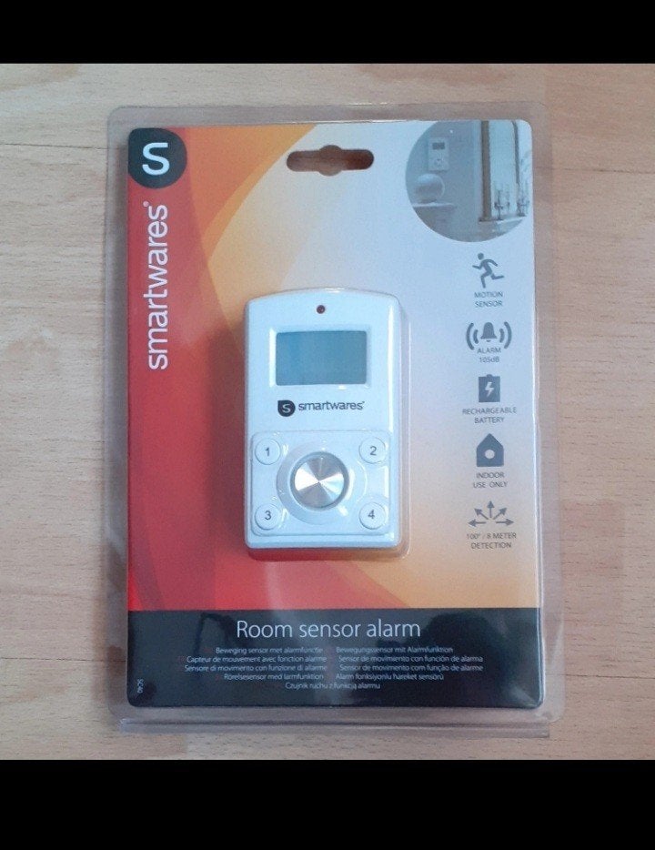 Smartwares Bewegingssensor Alarm 105dB, Ophalen of Verzenden, Nieuw, Detector, Sensor of Melder