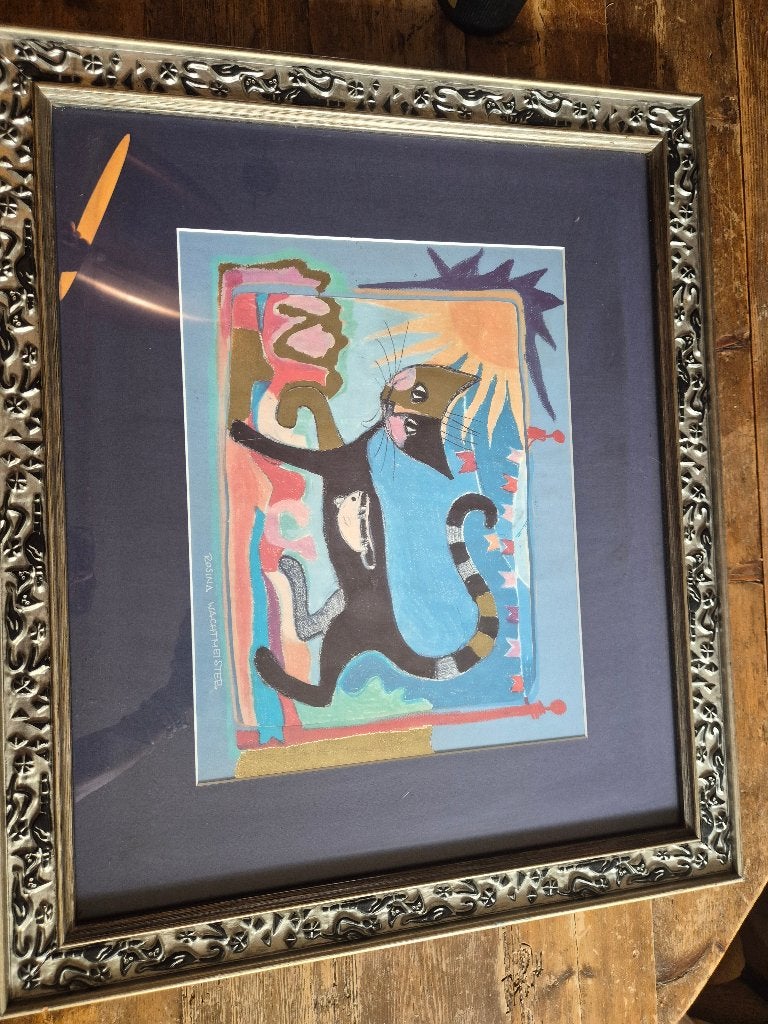 Schilderij Rosina Wachtmeister in prachtige lijst, Ophalen of Verzenden, Passe-partout