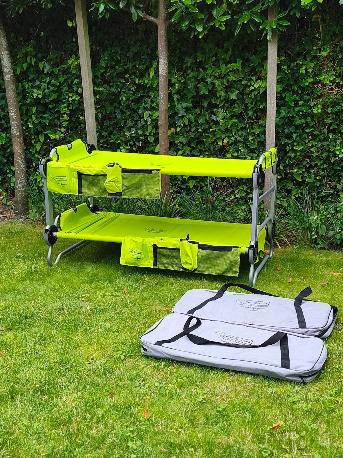 Kid-O-Bunk kinder stapelbed incl. zijzakken - Campingbed, Ophalen, 70 cm of minder, Minder dan 160 cm, 190 cm of minder