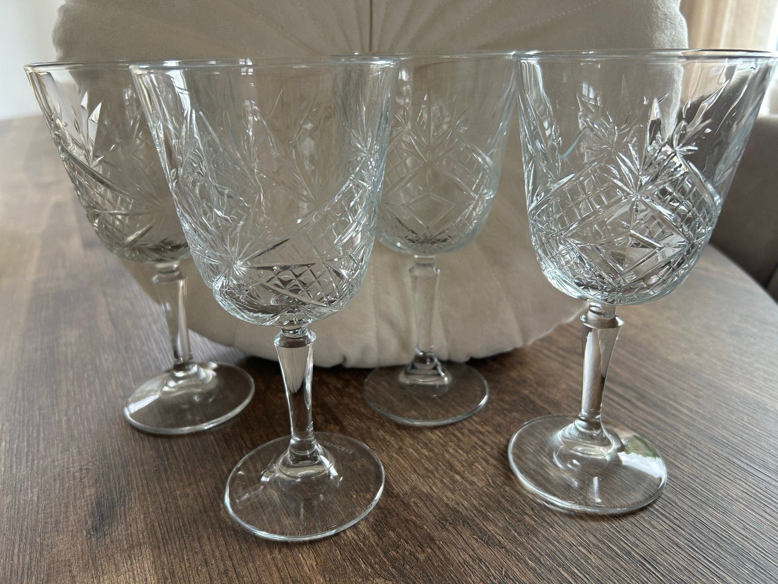 4 Geslepen Wijnglazen Blomus Amilio, Ophalen of Verzenden