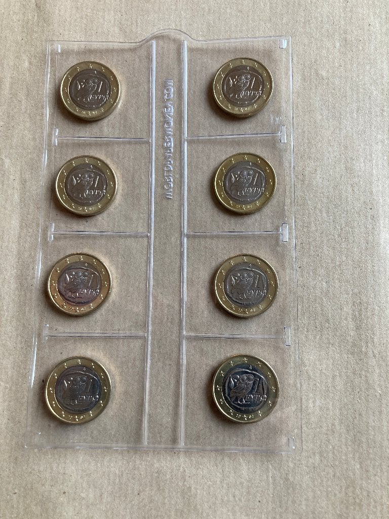 8 X 1 Euro. Griekenland 2002. Reguliere Munt. UNC., Ophalen of Verzenden, Griekenland, 1 euro, Setje