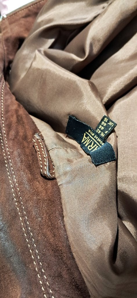 chestnut brown suede blazer 🍂ARMA  mt 42, Bruin, Verzenden, Maat 42/44 (L), Zo goed als nieuw