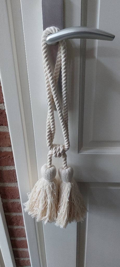 Sierlijk, cremekleurig gordijnkoord, Antiek en Kunst, Ophalen of Verzenden