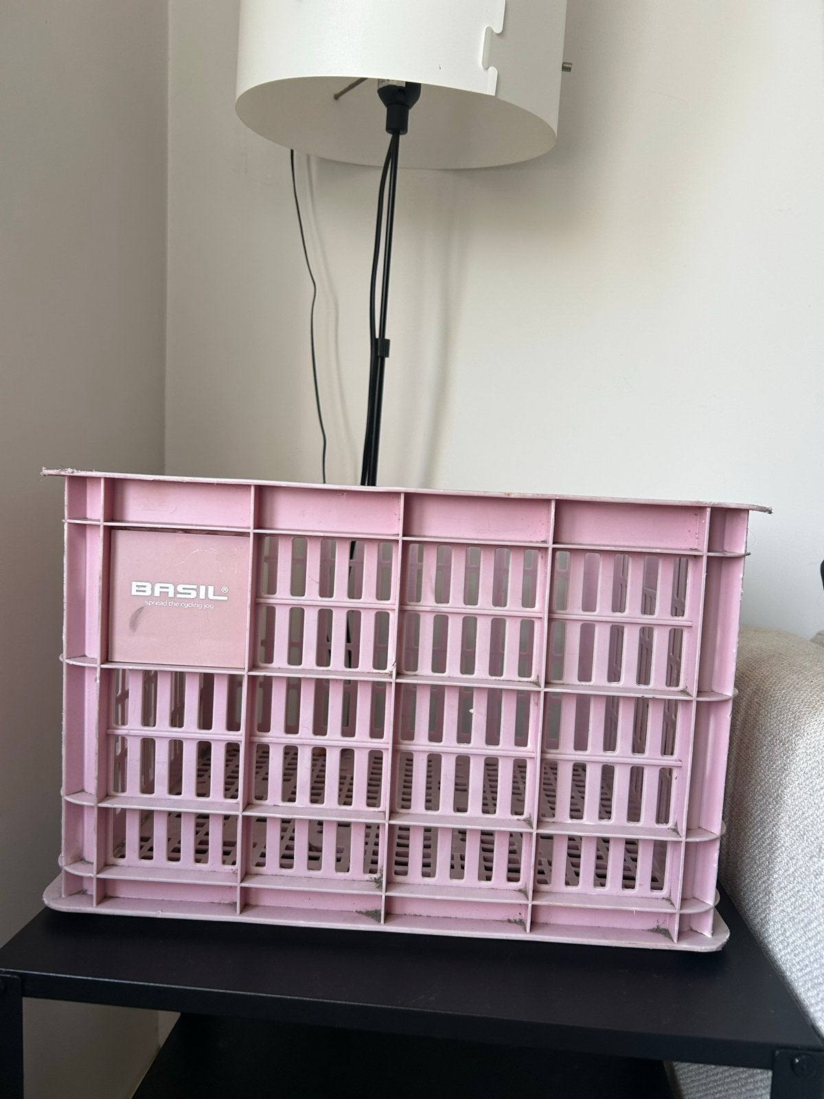 Roze Basil fietsmand/krat voor rekje, Ophalen, Gebruikt, Overige typen, Minder dan 20 kg