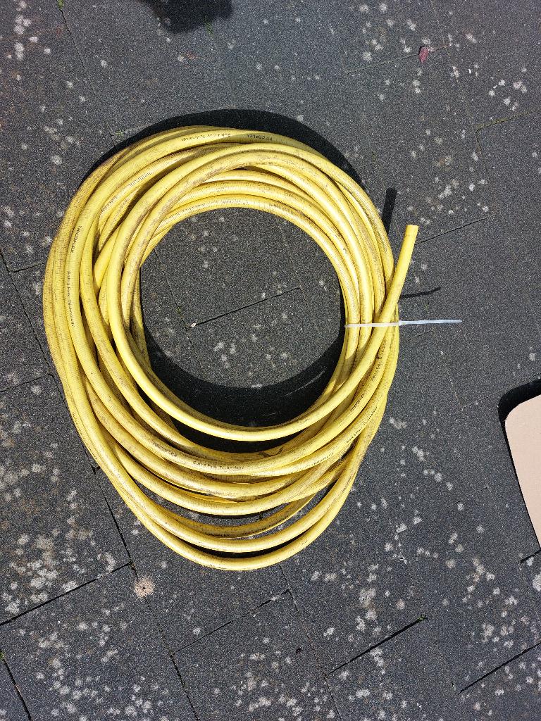 Tricoflex 2 rollen van dik 20 meter gele flexibele tuinslang, Ophalen, Zo goed als nieuw, Tuinslang