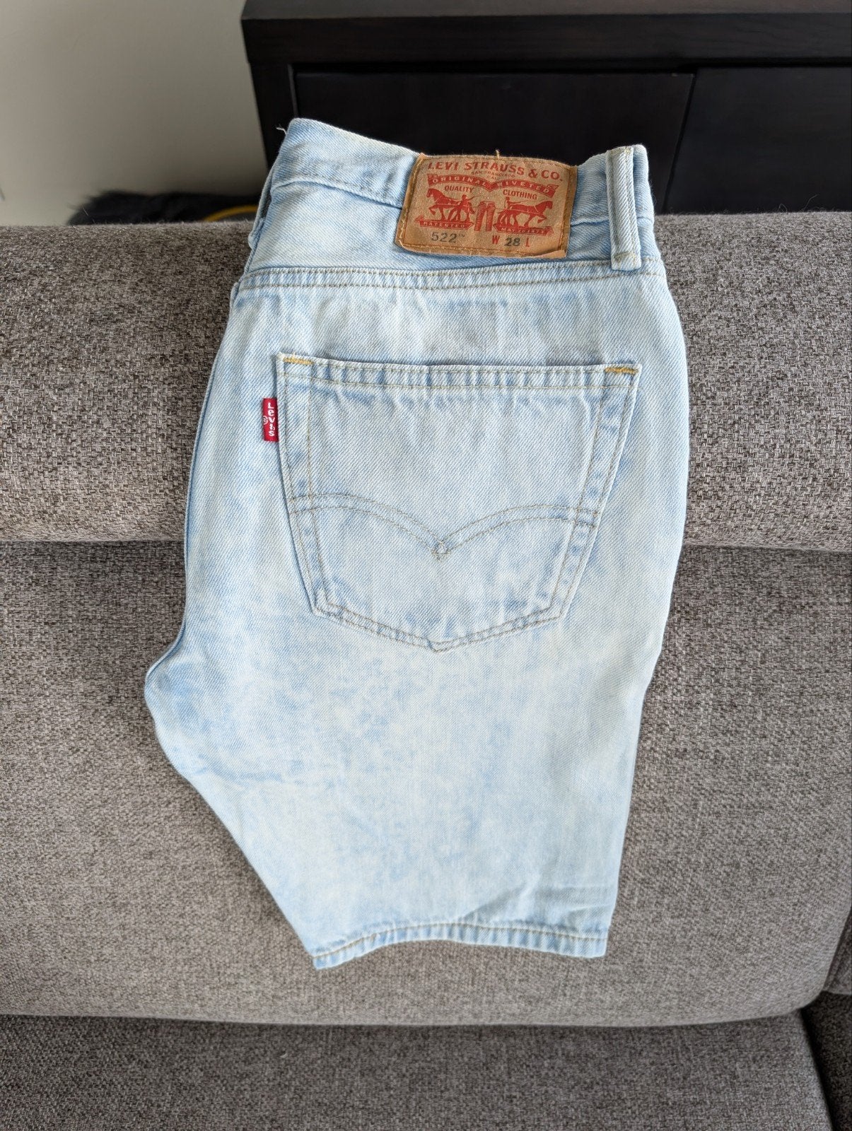 Levi's 522 Jeans - Lichtblauw - W28 L30, Levi's, Blauw, W32 (confectie 46) of kleiner, Ophalen of Verzenden