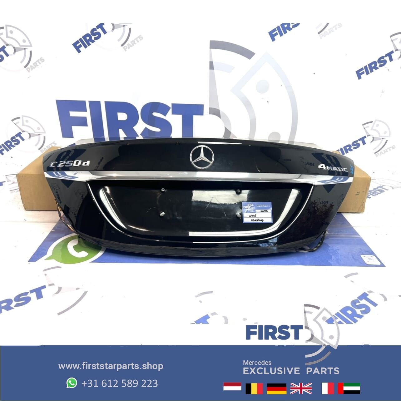 W205 C KLASSE ACHTERKLEP COMPLETE KOFFERKLEP KOFFERBAK origi, Gebruikt, Ophalen of Verzenden, Achter, -