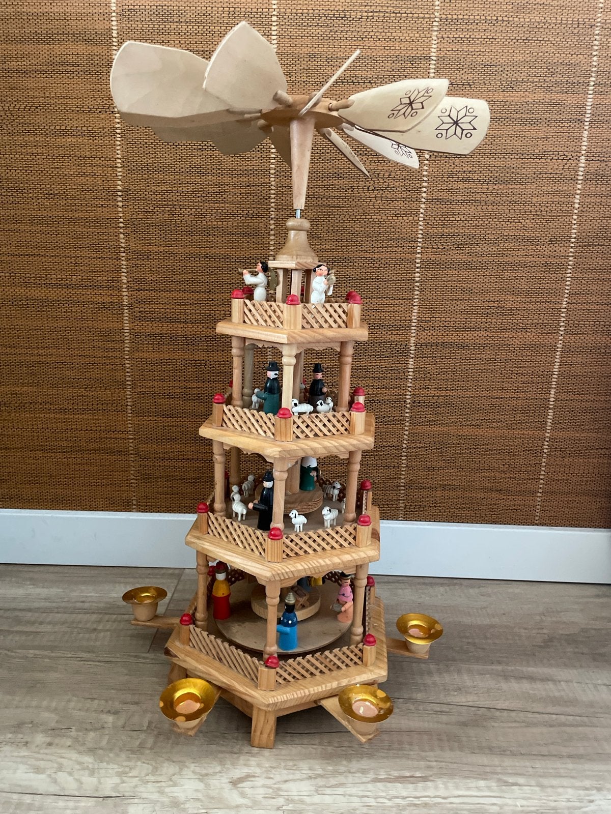 Antieke Weihnachts-pyramide Carrousel, Ophalen of Verzenden, Gebruikt