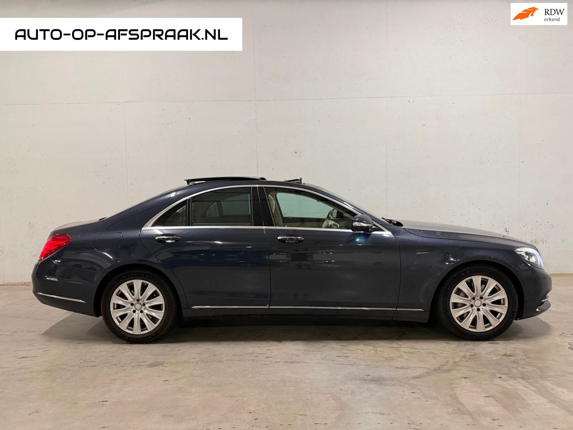 Mercedes-Benz S-klasse 350 4M Burmester Pano Camera Leer mem, Auto's, Automaat, Dealer onderhouden, Gebruikt, Euro 6
