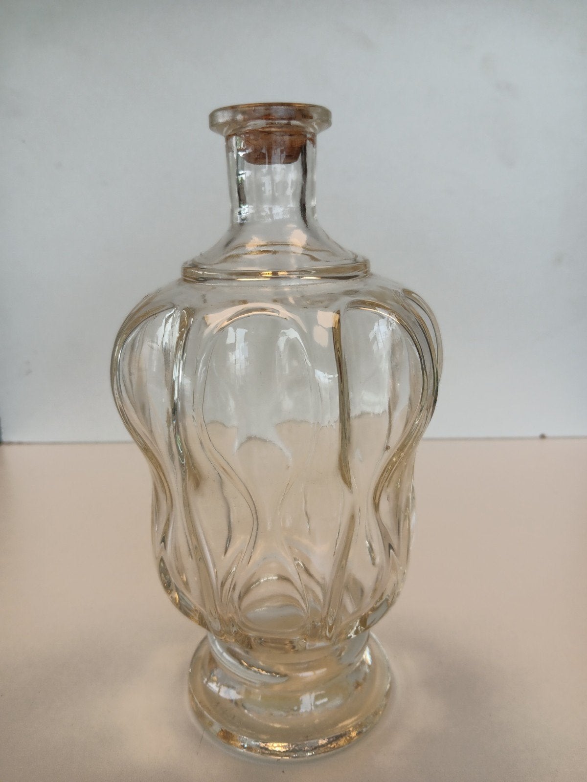 Oude glazen fles, afgebroken stop., Antiek en Kunst, Antiek | Glas en Kristal, Ophalen of Verzenden