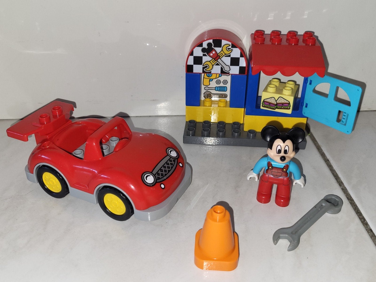 Duplo Disney Mickey Mouse garage, Gebruikt, Ophalen of Verzenden, Duplo, Duplo