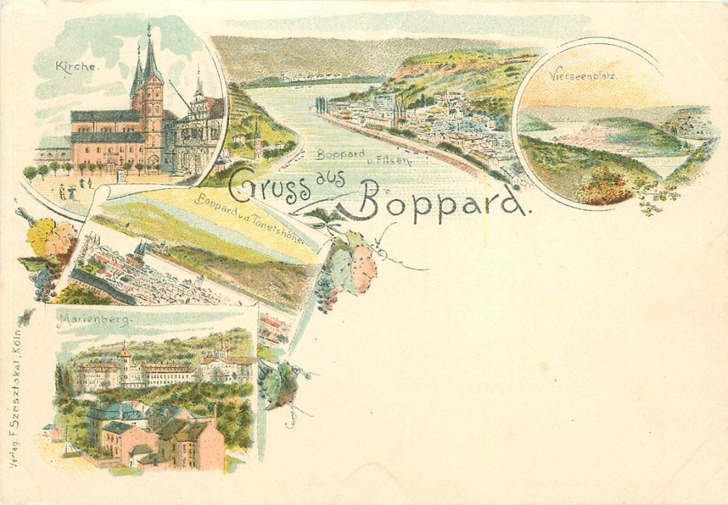 379-164-035 Boppard Litho, Verzamelen, Verzenden, Voor 1920, Duitsland