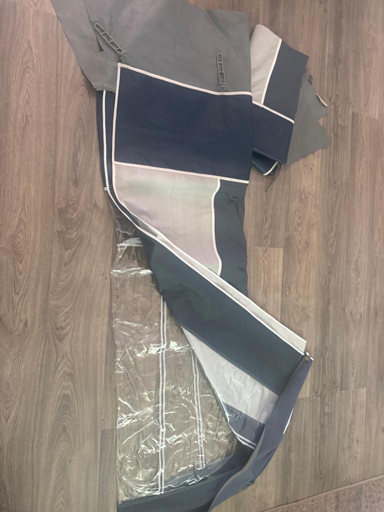Dorema Locarno zijwanden luifel - Blauw, Caravans en Kamperen, Caravan accessoires, Zo goed als nieuw, Ophalen of Verzenden