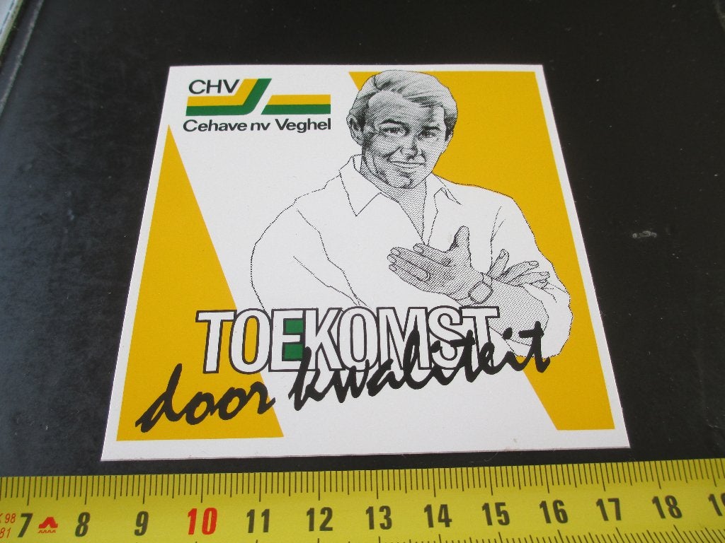 sticker Veghel Cehave NV  TOEKOMST door kwaliteit  CHV *, Verzamelen, Ophalen of Verzenden, Zo goed als nieuw