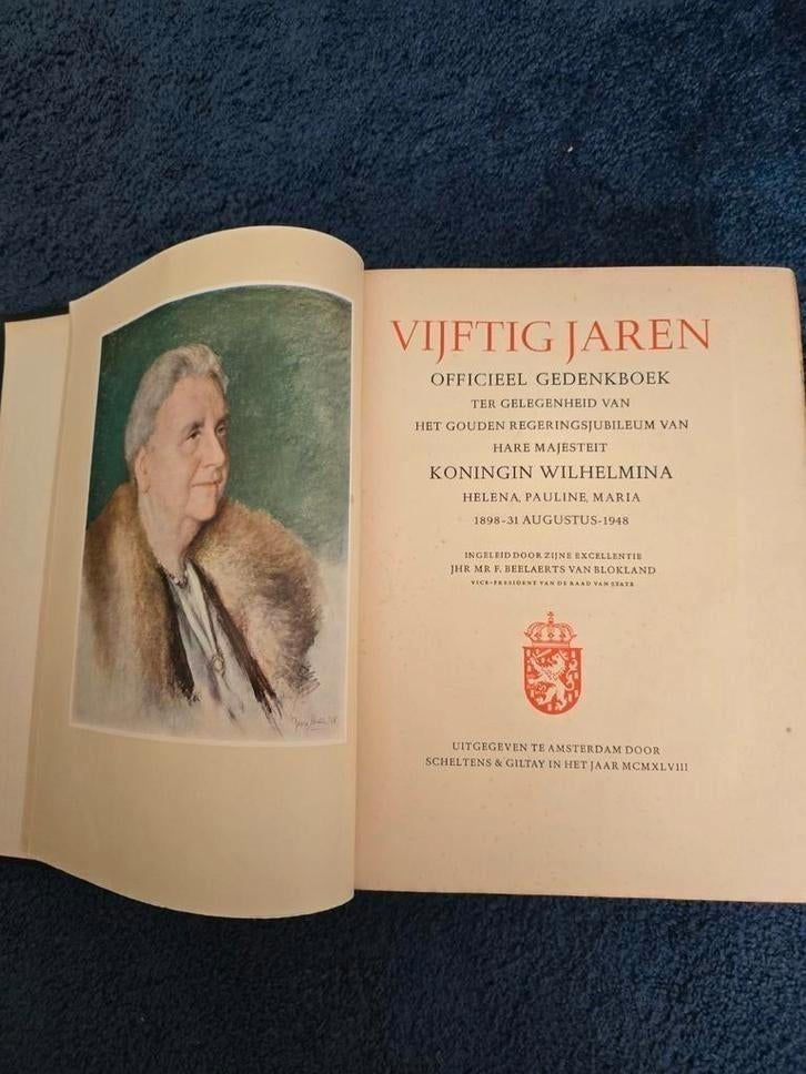 Officieel Koningin Wilhelmina Gedenkboek 1948, Ophalen of Verzenden