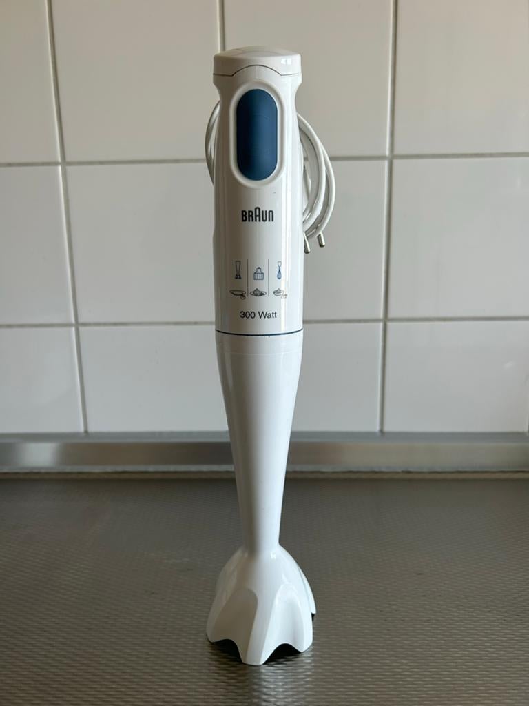 Braun Staafmixer 300 Watt - Wit, Witgoed en Apparatuur, Ophalen of Verzenden, Gebruikt, Blender