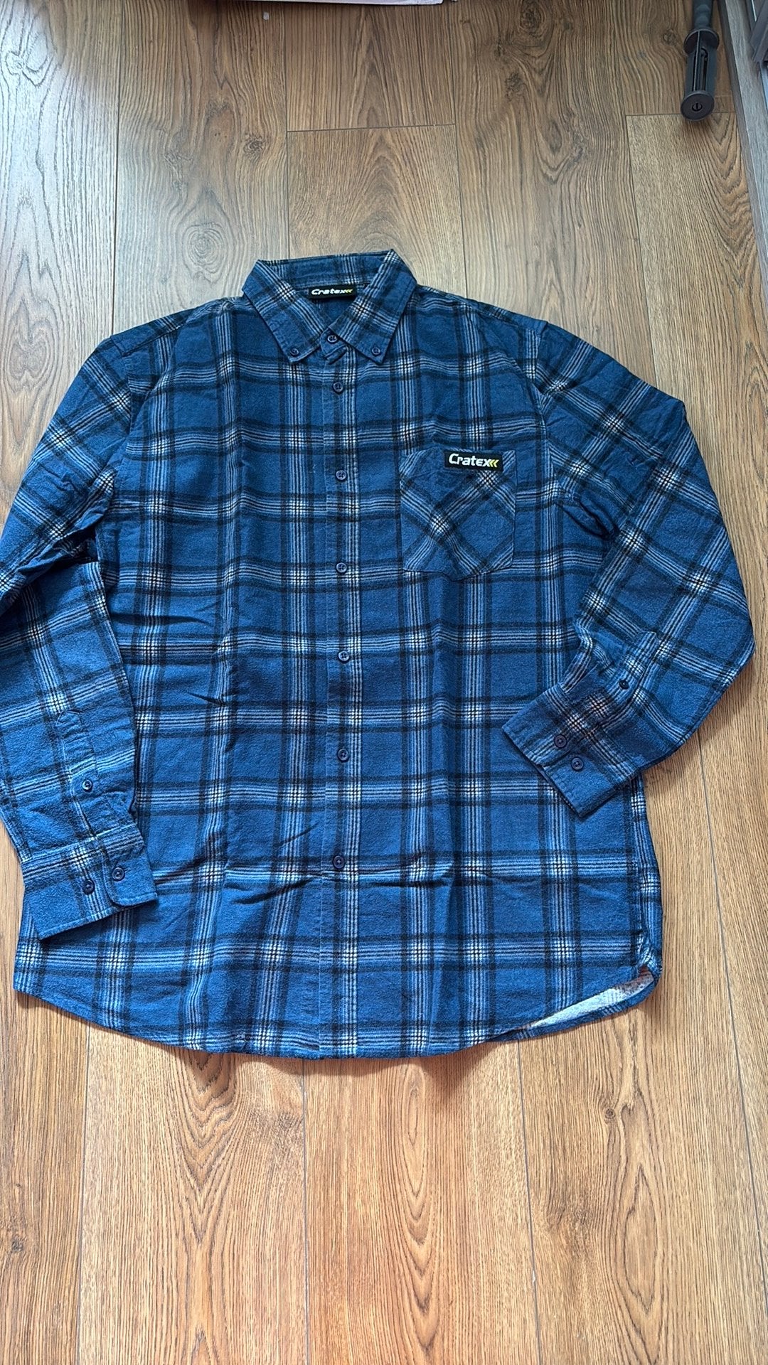 Overhemd (winter) Cratex, Kleding | Heren, Ophalen of Verzenden, Zo goed als nieuw, Blauw, Overhemd