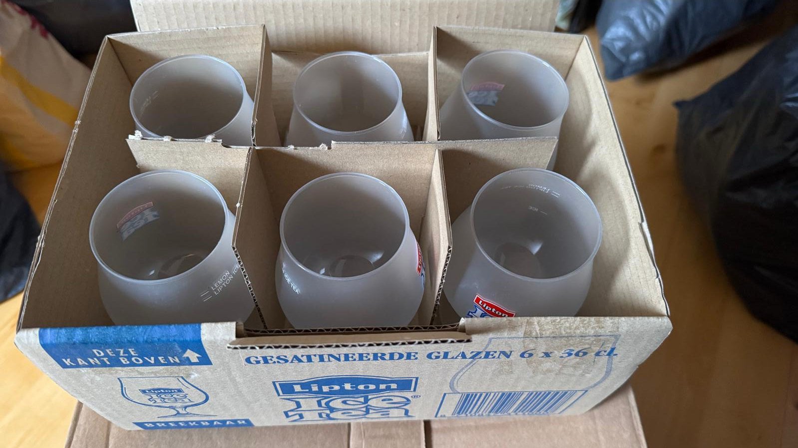 NIEUW | partij ice tea glazen 6 stuks, Verzamelen, Glas en Borrelglaasjes, Ophalen of Verzenden, Nieuw, Frisdrankglas