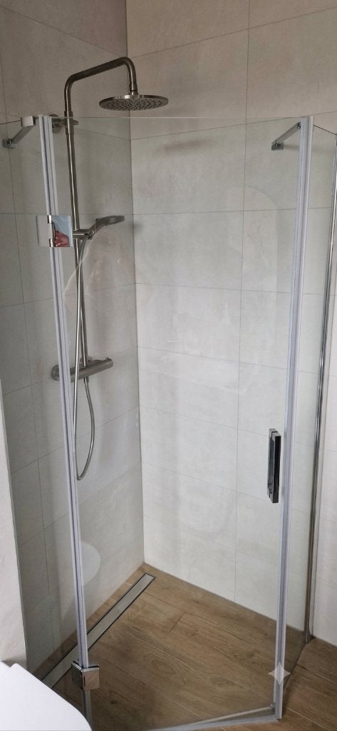 Douchecabine vijfhoekig, Ophalen, Nieuw, Rvs, Douche